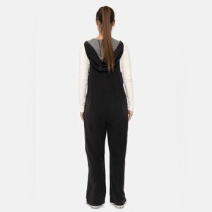 Women’s Black Hooded Overalls